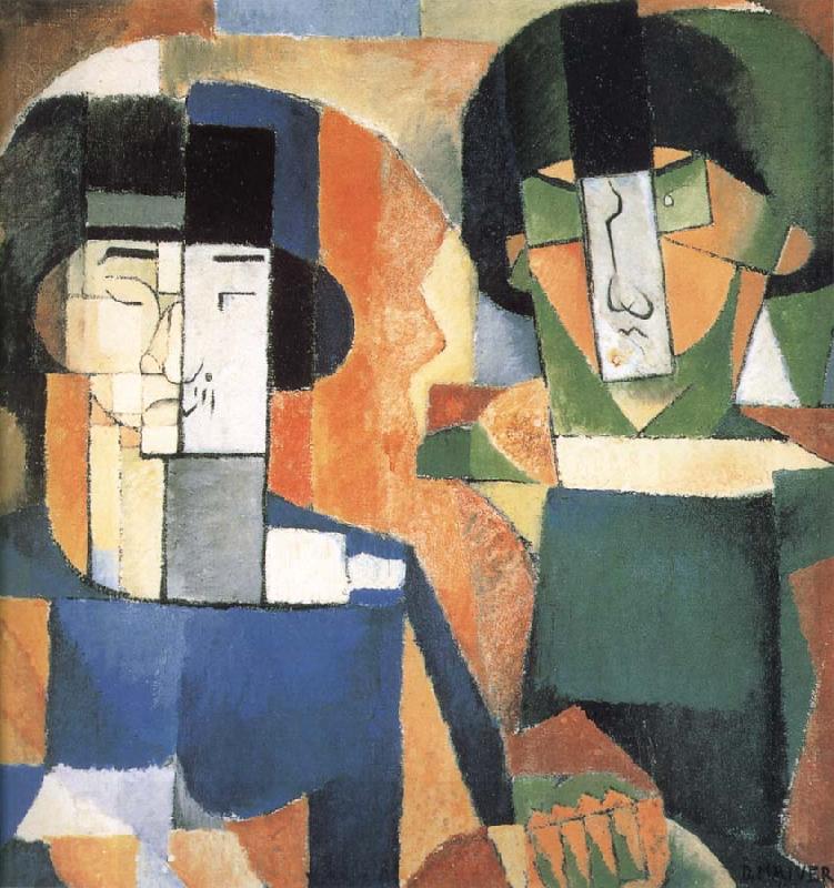 Diego Rivera Portrait of Makiyo and Fujita China oil painting art